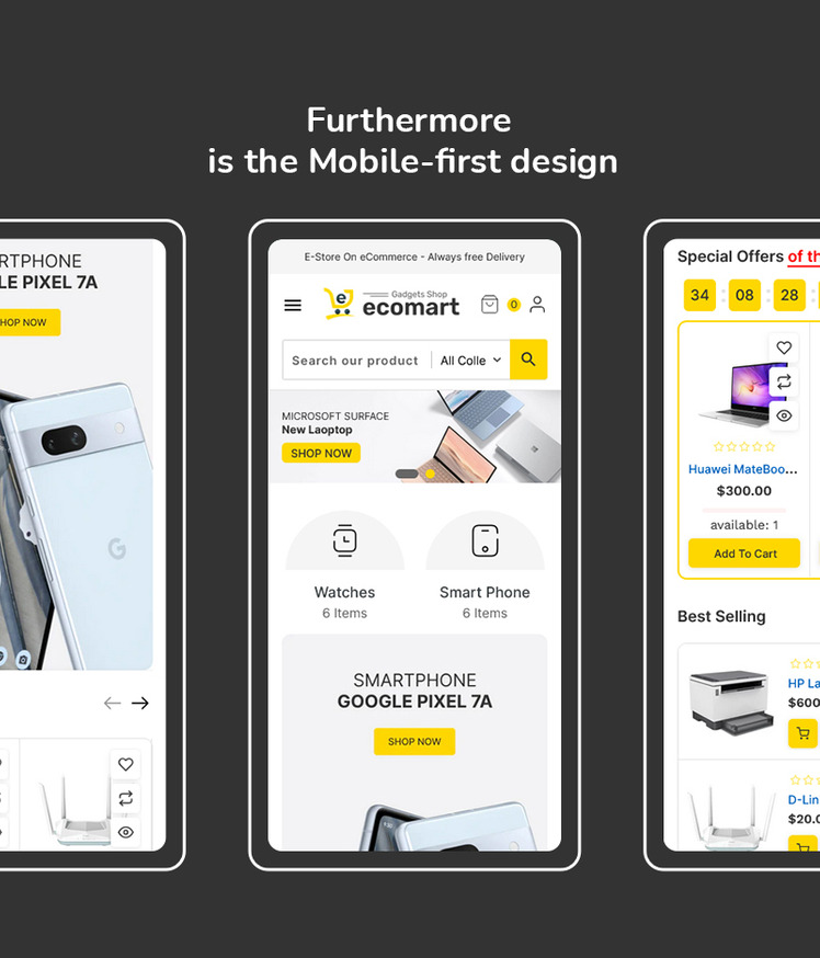 Ecomart Electronic Marketplace Store Shopify OS Responsive Theme #339827-7