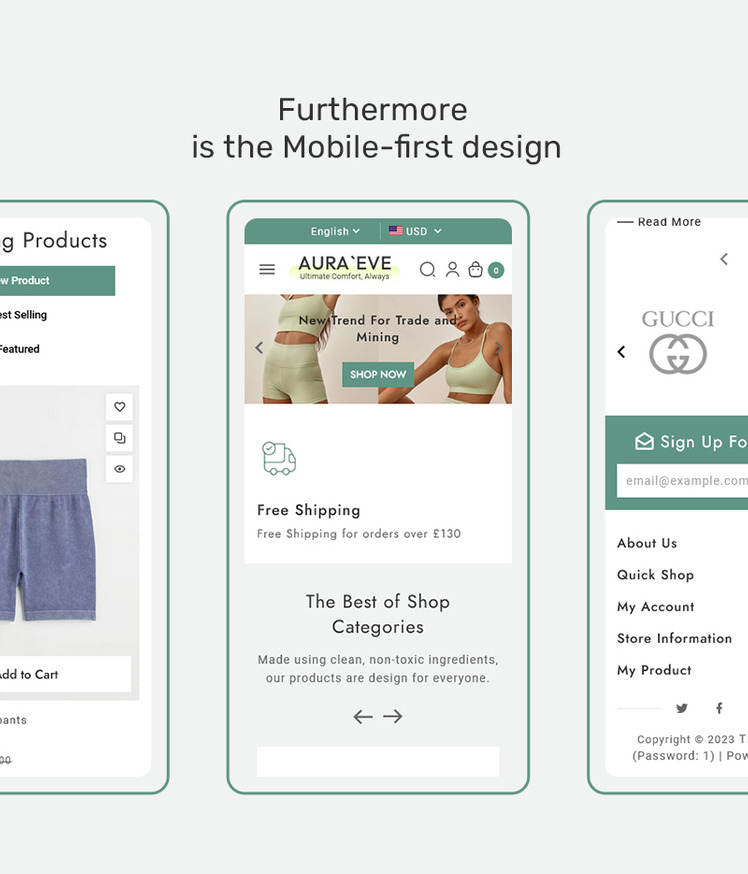 AuraEve Minimal Shopify Theme For Yoga Wear Fitness Sports #370257-7