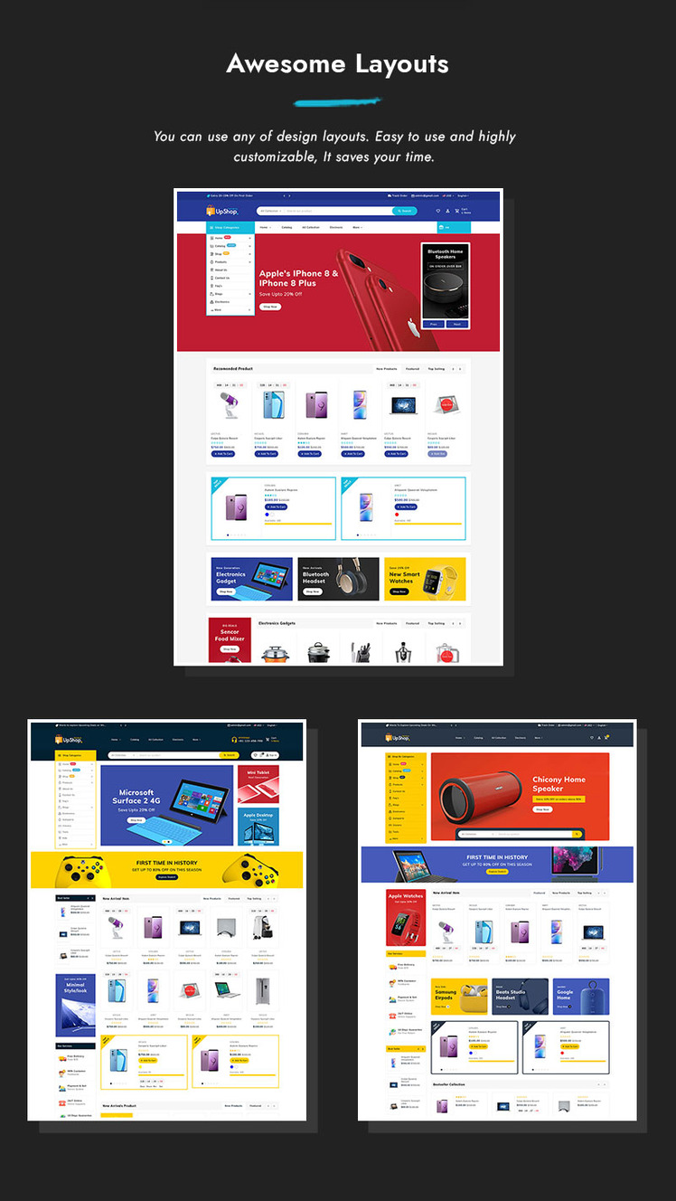 UpShop Electronics Gadgets Shopify Responsive Theme #202468-2