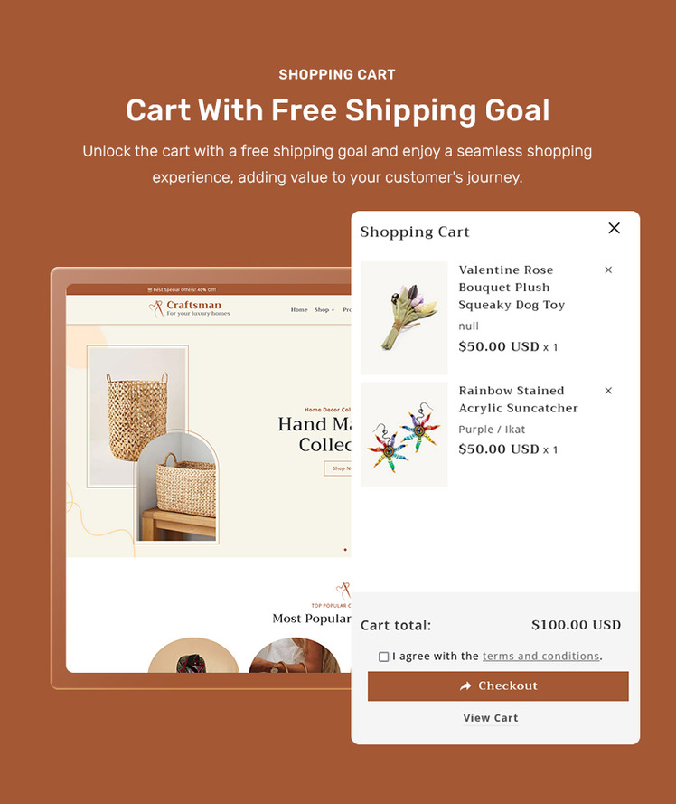 Craftsman Handmade Furniture Home Decor Shopify Theme #388886-10