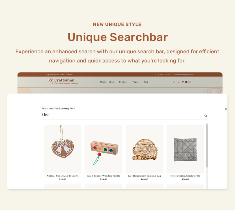 Craftsman Handmade Furniture Home Decor Shopify Theme #388886-11