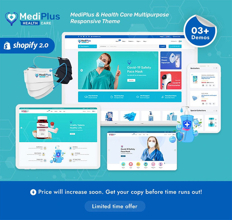 MediPlus A Medical Equipment Store Shopify OS Theme #266491-1