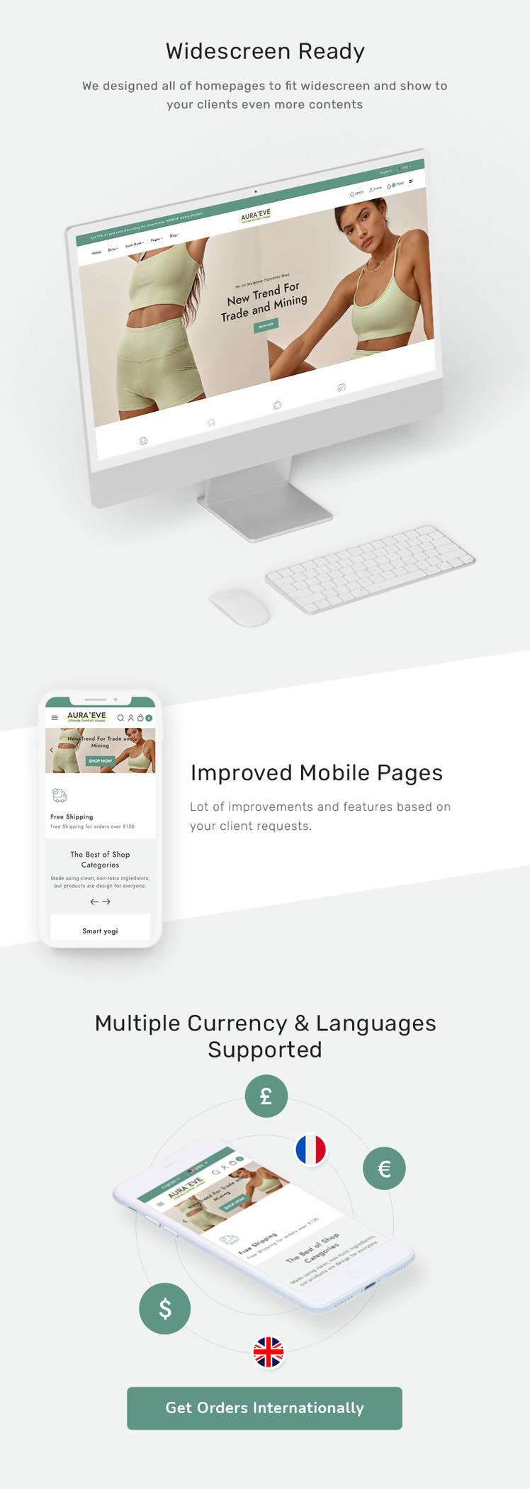 AuraEve Minimal Shopify Theme For Yoga Wear Fitness Sports #370257-3