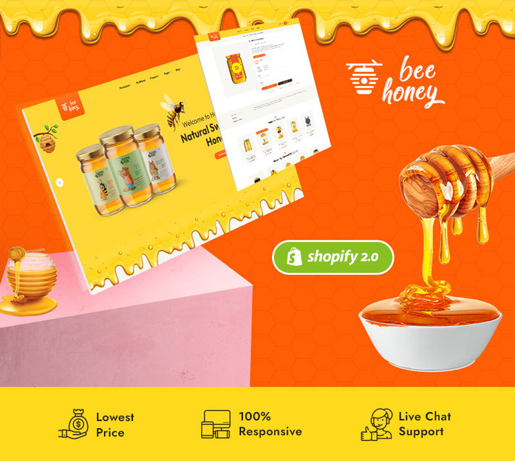 HoneyBee A Clean Professional Modern Shopify OS Responsive Theme #270631-1