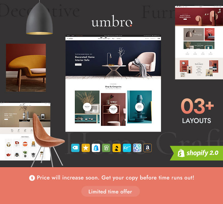 Umbro Home Decor and Interior Furniture Shopify Responsive Theme #305892-1