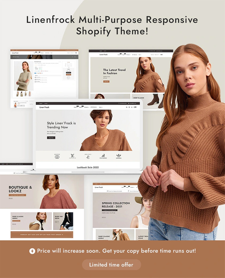 LinenFrock A Minimal Fashion LifeStyle Shopify OS theme #266489-1