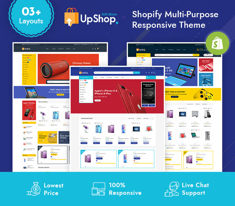 UpShop Electronics Gadgets Shopify Responsive Theme #202468-1