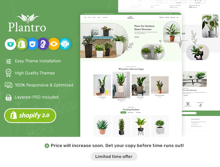 Plantro Clean Fresh Shopify Responsive Theme For Nursery Gardening Flower Pots #382354-1