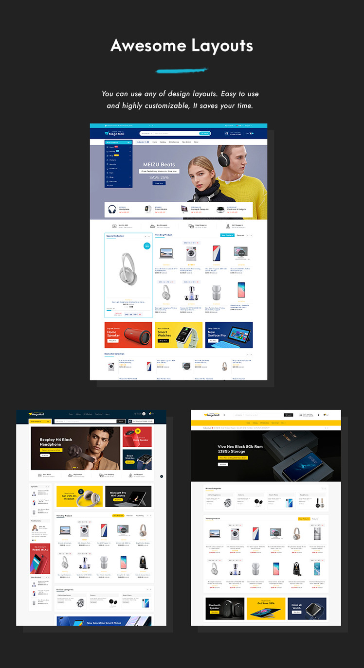 MegaMall Electronics Multipurpose Shopify Responsive Theme #201800-2