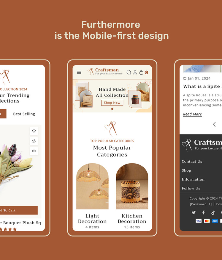 Craftsman Handmade Furniture Home Decor Shopify Theme #388886-6