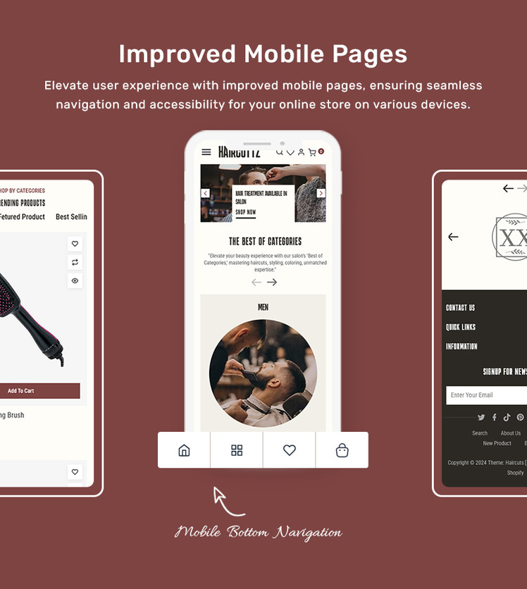 HairCuttz Modern Shopify Theme For Barber Shop Hair Beauty Saloon #382827-13