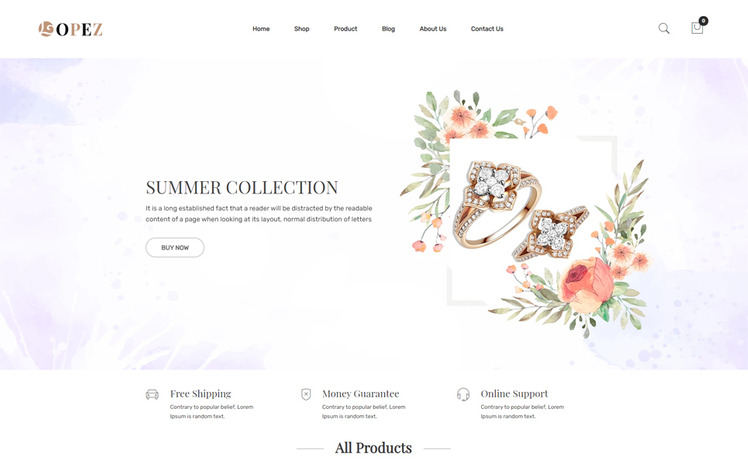 Lopez Jewelry Shopify Theme #189523
