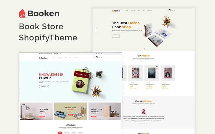 Booken Book Store Shopify Theme #178048