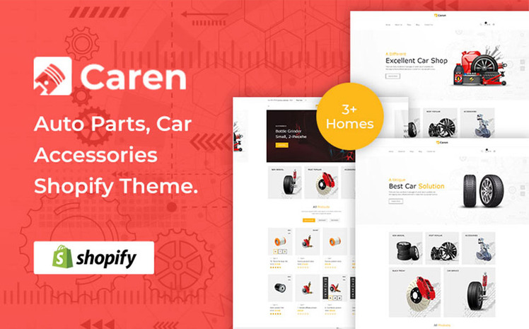 Caren Auto Parts Car Accessories Shopify Theme #180576