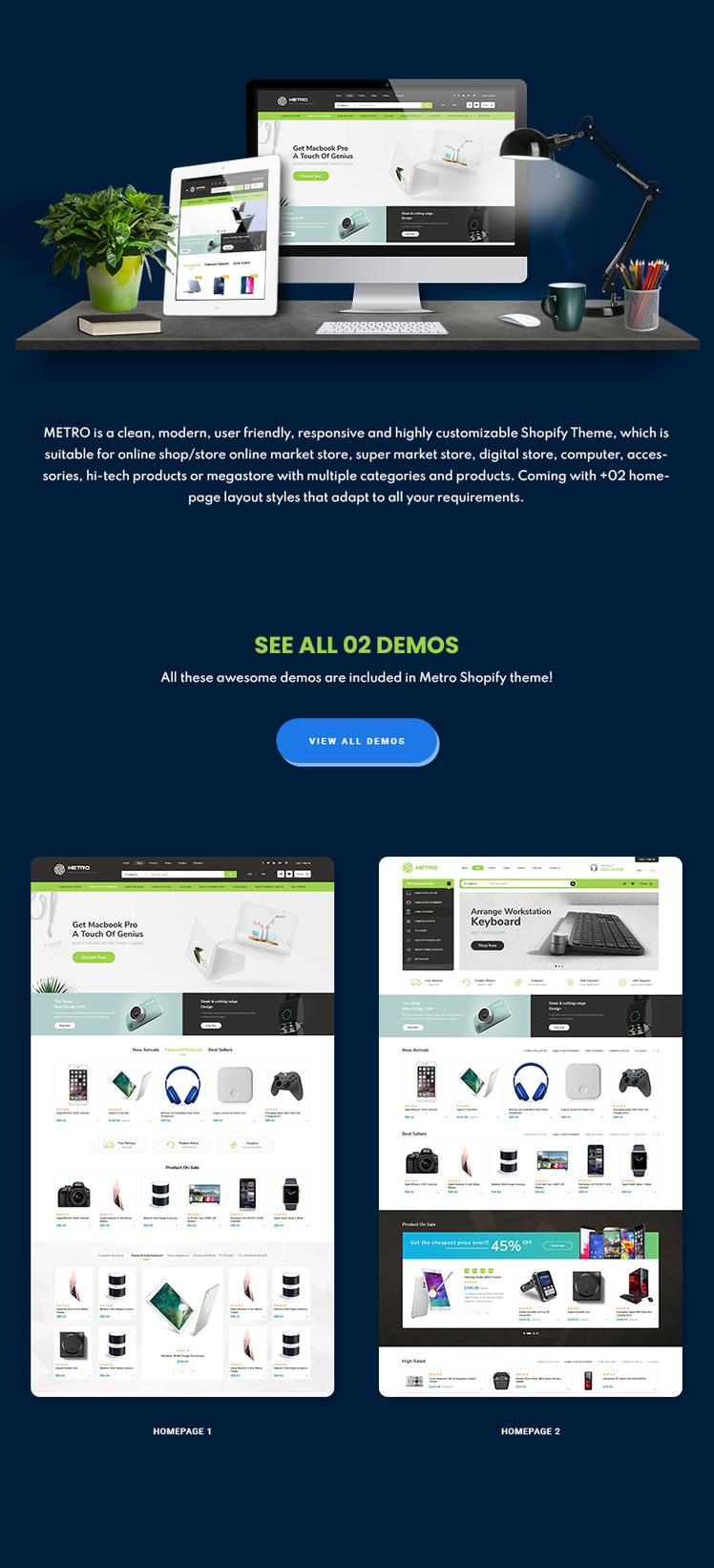 Metro Electronics Megashop Store Shopify Theme #249278-1