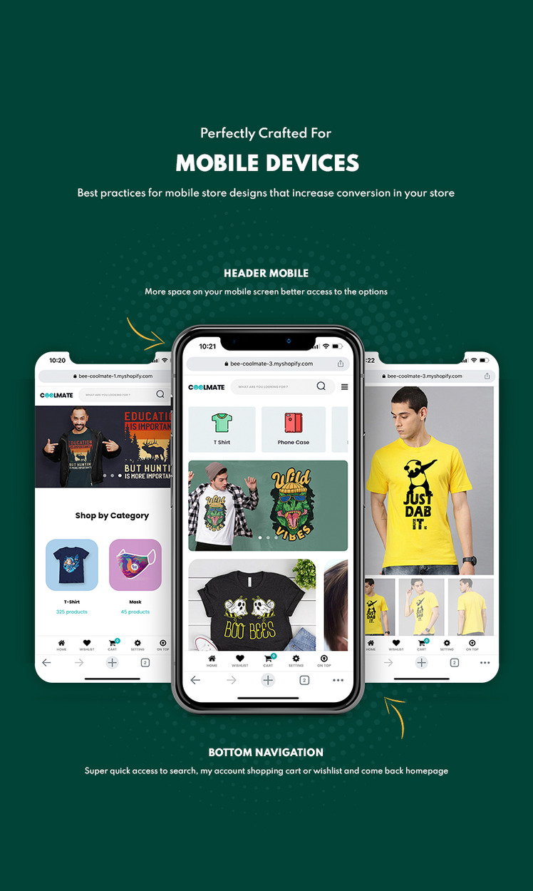Coolmate Fashion POD T Shirt Store Shopify Theme #252070-3