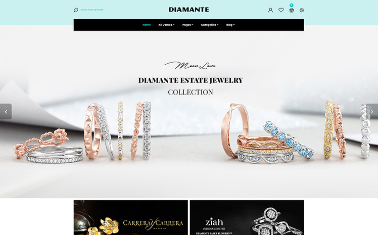 Diamante Jewelry Accessories Shopify Theme #159029