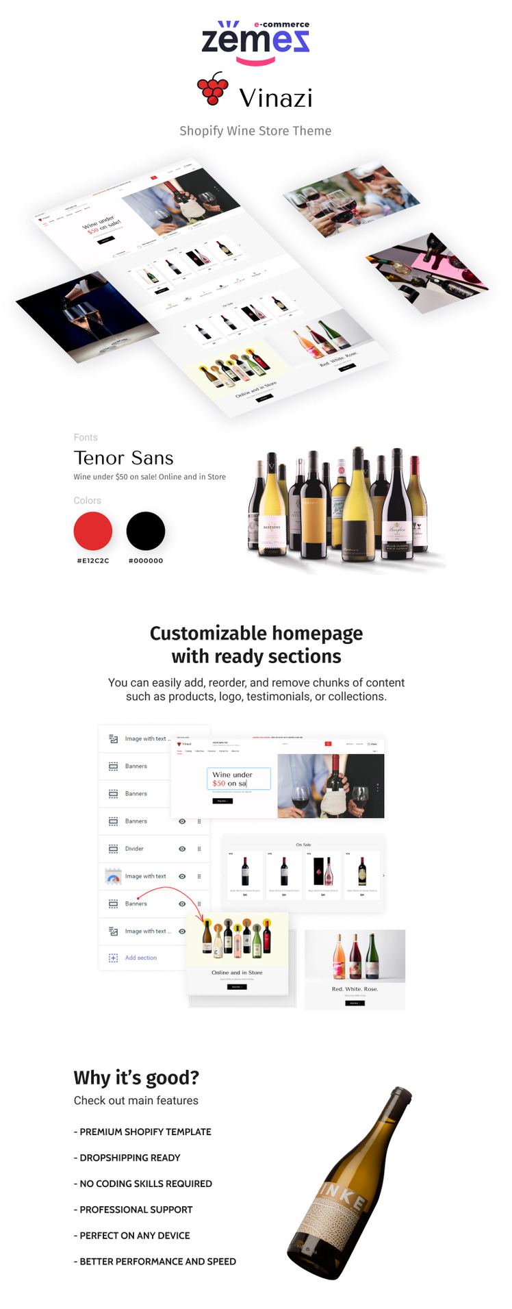 Vinazi Beverage Wine eCommerce Shopify Theme #216478-1