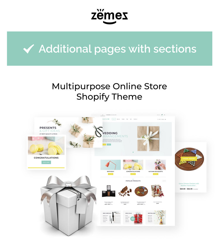 Gifts Store Responsive Shopify Theme #64401-1