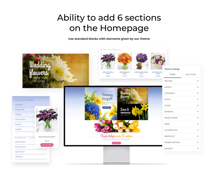 Flowers Store Shopify Theme #52090-2