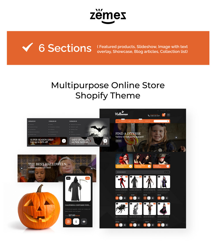 Halloween Costumes Shopify Theme #55726-1