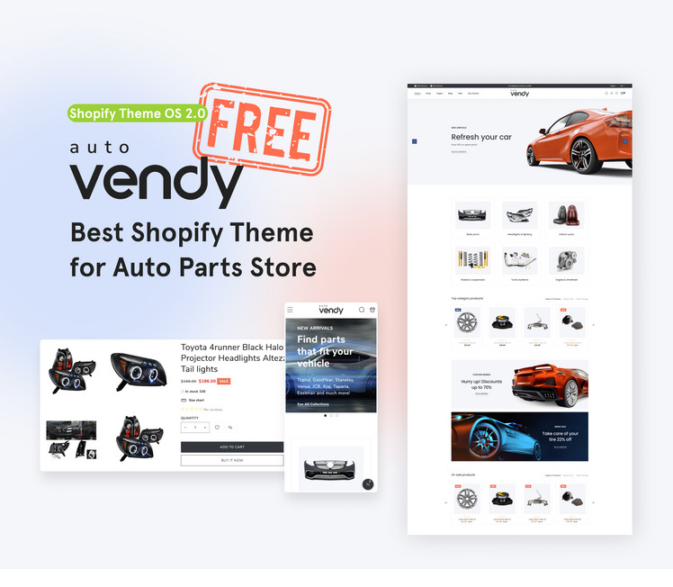 Vendy Spare Parts Store Free Theme #340678-1