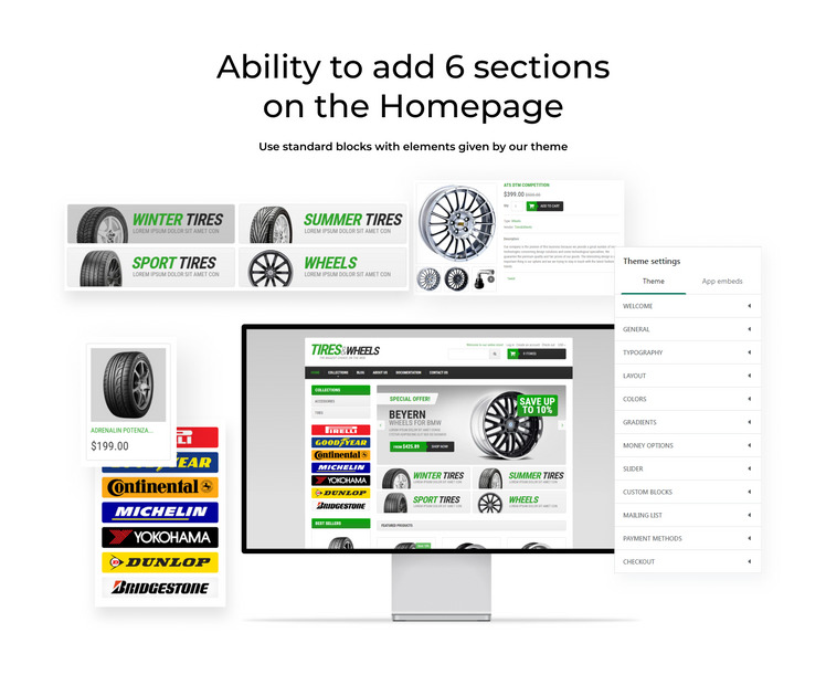 Wheels and Tyres eCommerce Shopify Theme #54785-2