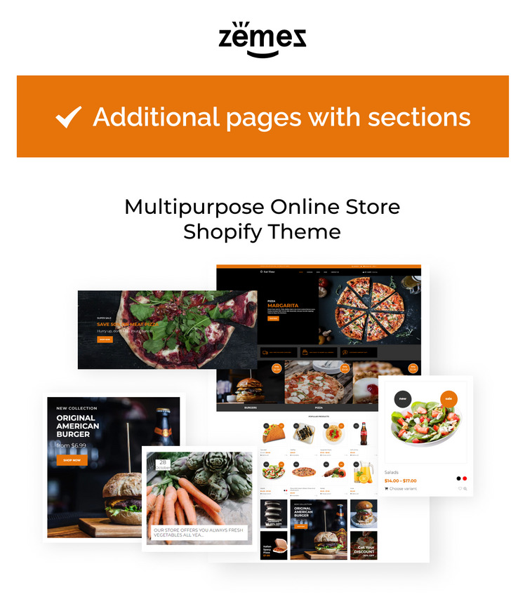 Eat Time Food Delivery Store Shopify Theme #74253-1