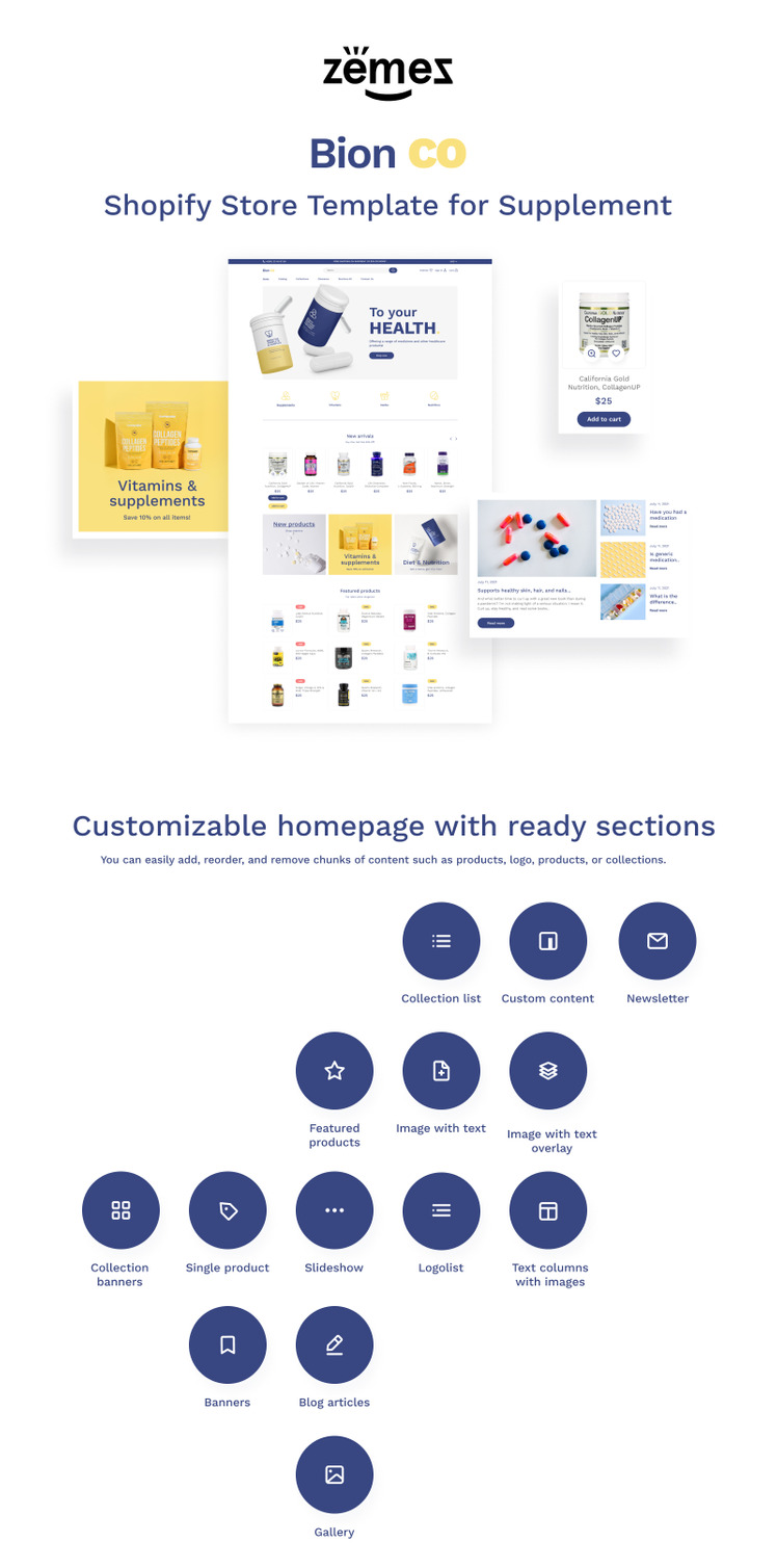 BionCo Shopify Store Template for Supplement #190354-1