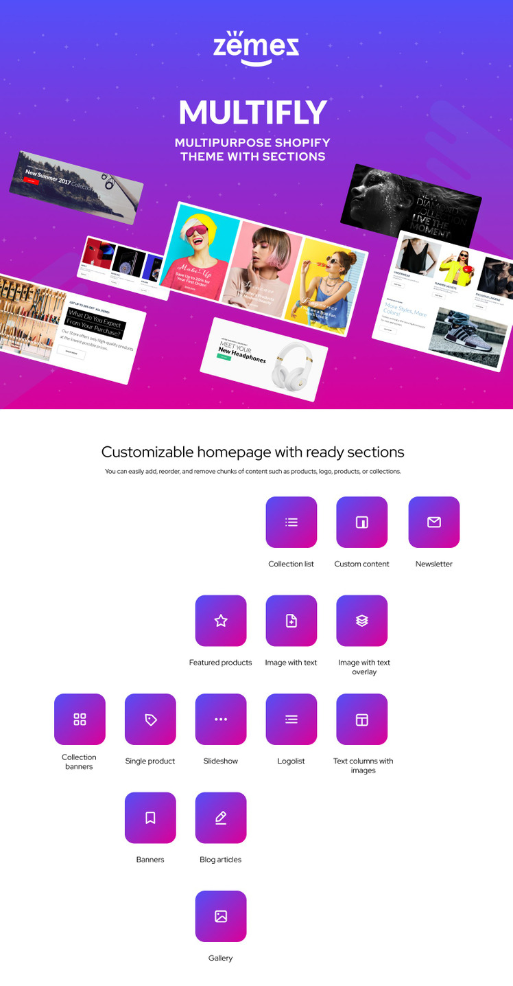 Multifly Multipurpose Online Store Shopify Theme #63842-4