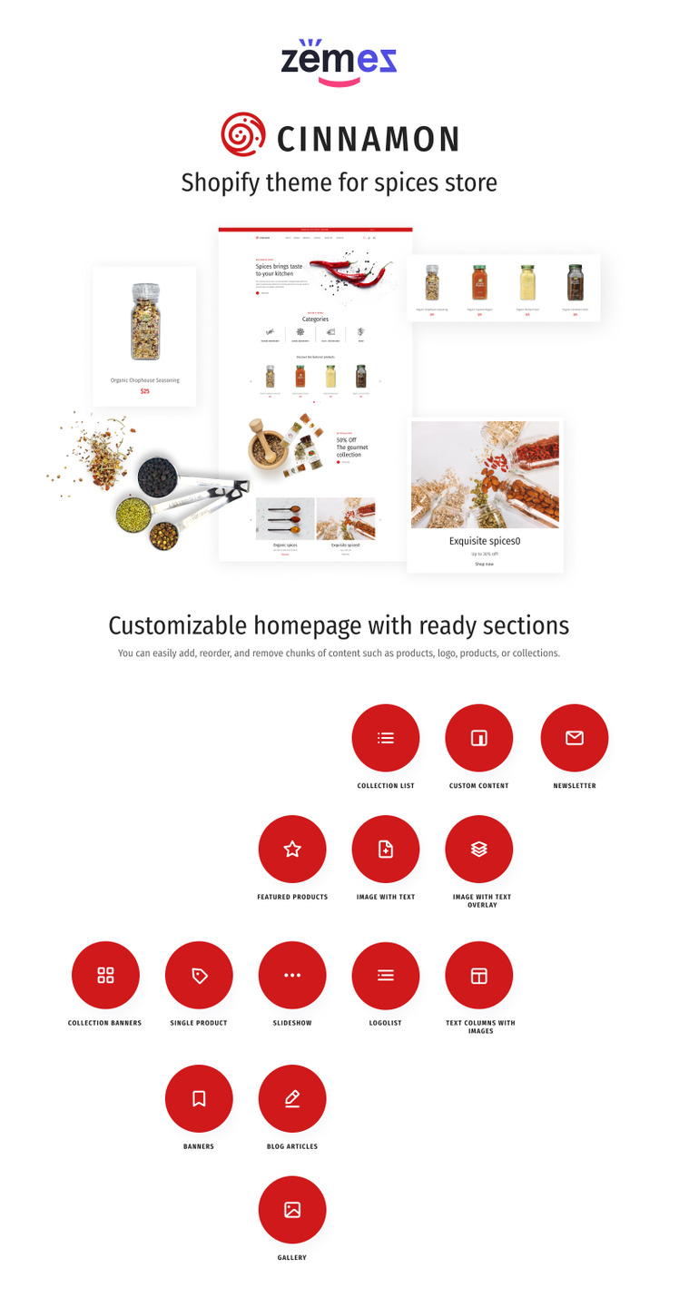 Cinnamon Shopify Theme for Spices and Herbs #195719-1