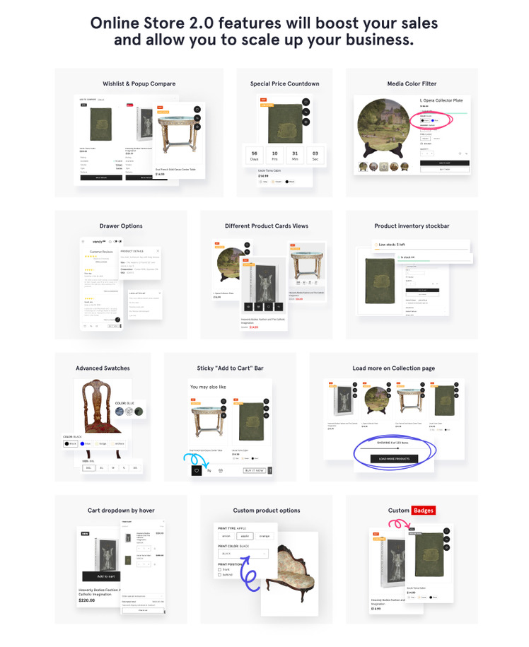 Vintagio Antique Shop Clean Online Store Shopify Theme #79860-3