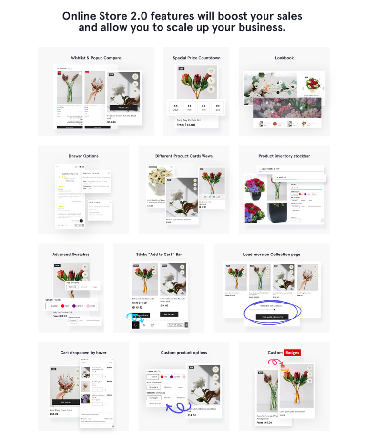 The Florist Flower Shop Online Store Shopify Theme #67531-3