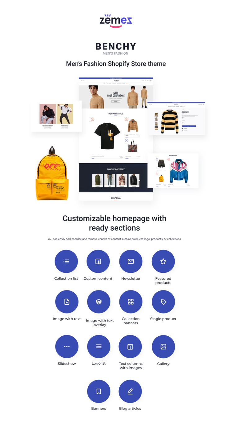 Benchy Men s Fashion Shopify Store theme #183849-1