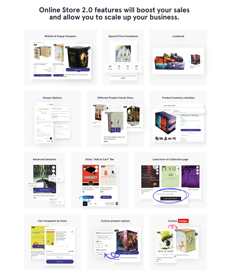 Novel Nook Literature Online Store Shopify Theme #52933-3