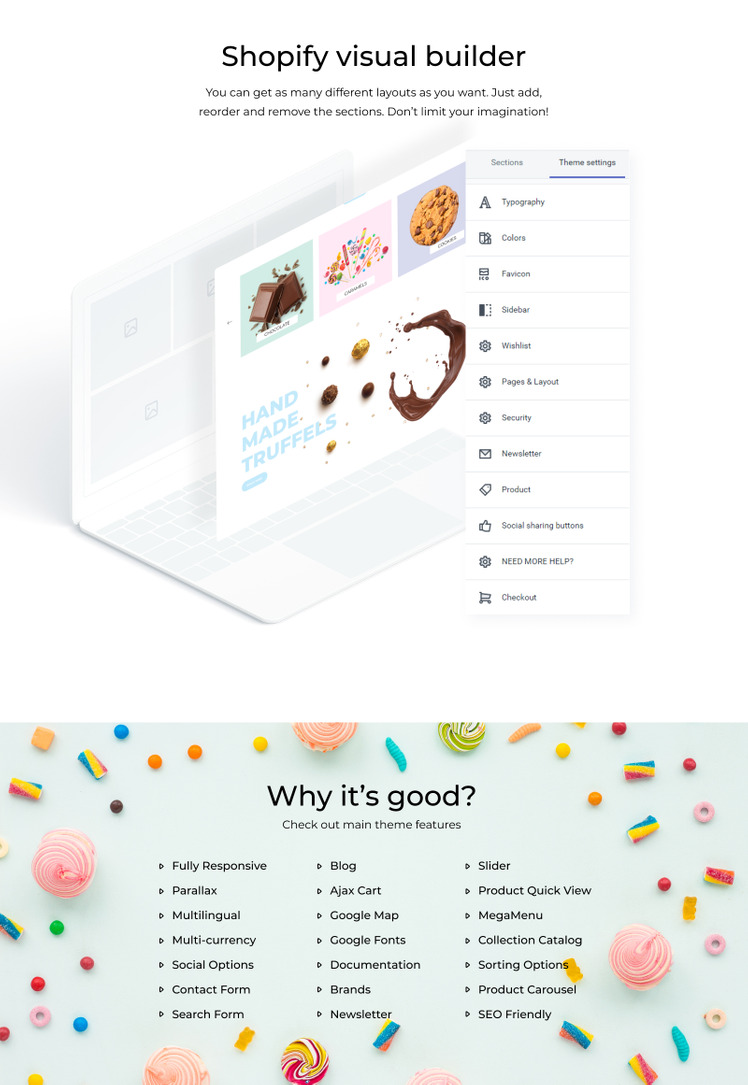 Popshop Sweet Shop Clean Shopify Theme #80379-2