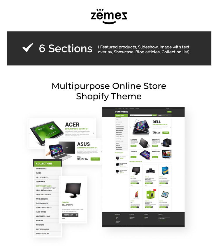 Computer Store and Repair Shopify Theme #49166-1