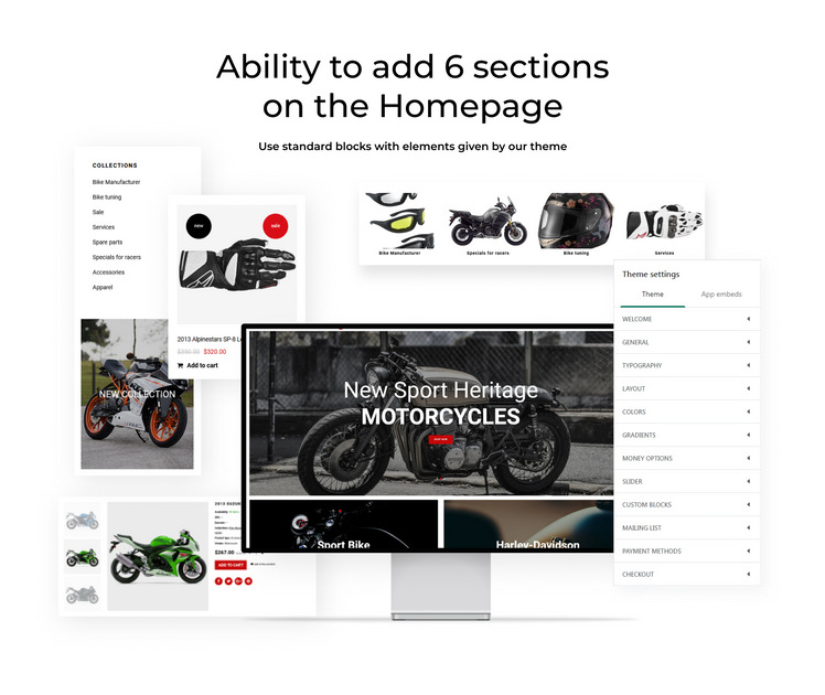 Mototab Cars Motorcycle Modern Shopify Theme #76275-2