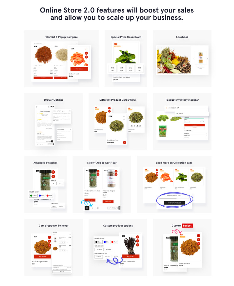 Flavor Fusion Responsive Spice Shop Online Store Shopify Theme #55213-3