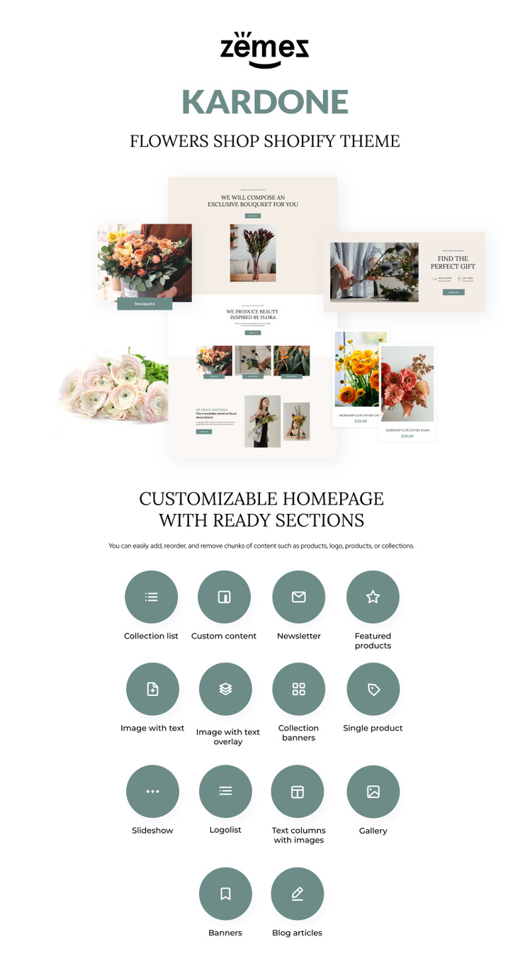 Kardone Flowers Shop Shopify Theme #173641-1