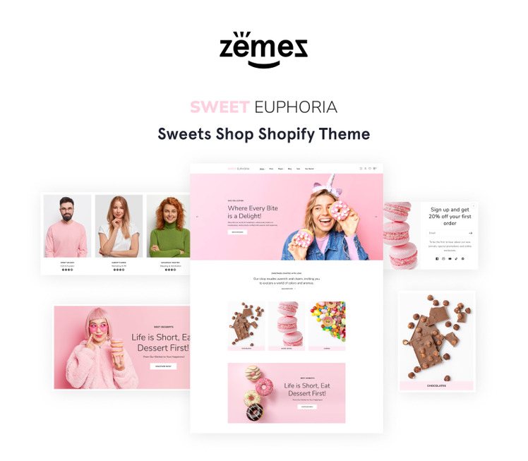 Sweet Euphoria Sweets King Online Store Shopify Theme #53922-1