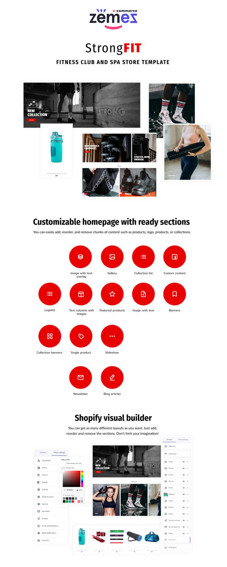 StrongFit Fitness Club Shopify Theme for Beauty Spa Salon and Wellness Center #210802-1