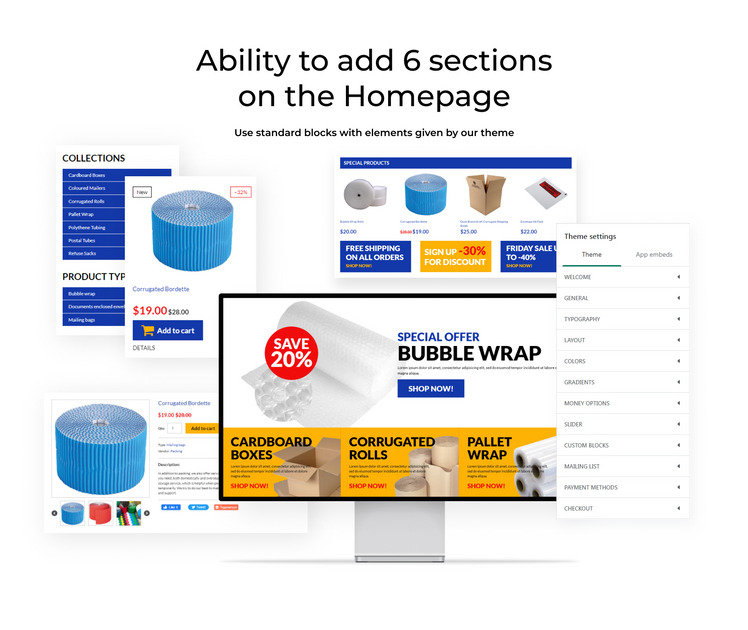 Packaging Responsive Shopify Theme #55071-2