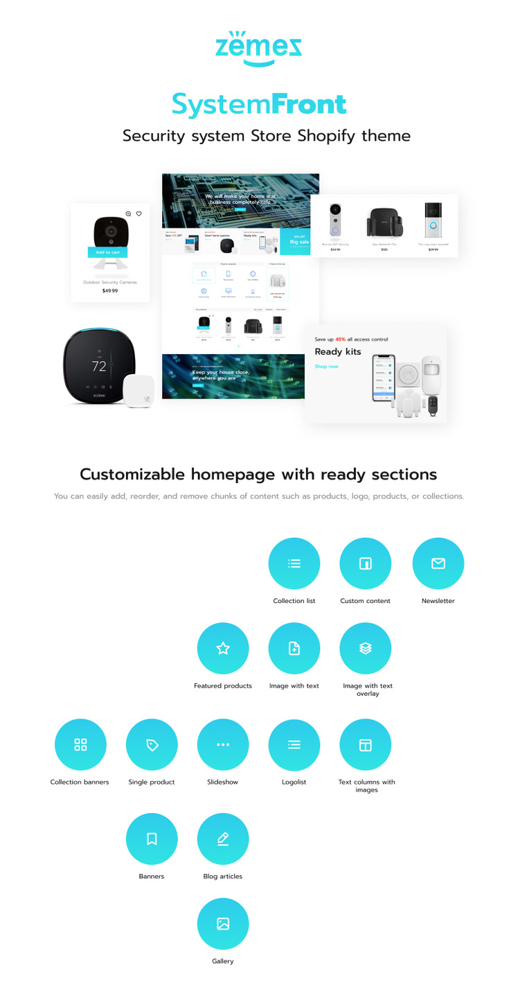SystemFront Security System Shopify Locksmith Theme #196197-1