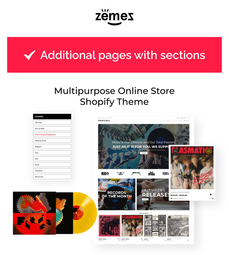 Provinil Vinyl Store Shopify Theme #74416-1
