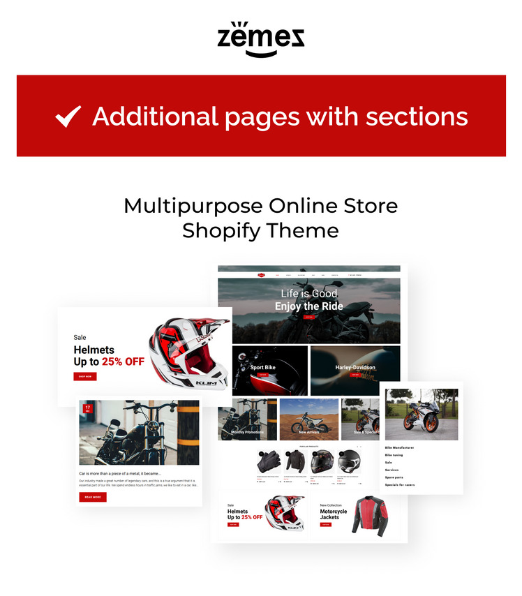 Mototab Cars Motorcycle Modern Shopify Theme #76275-1