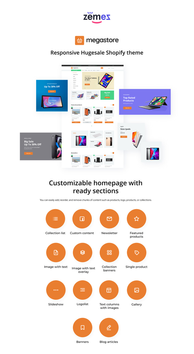 Megastore Responsive Hugesale Shopify theme #173642-1