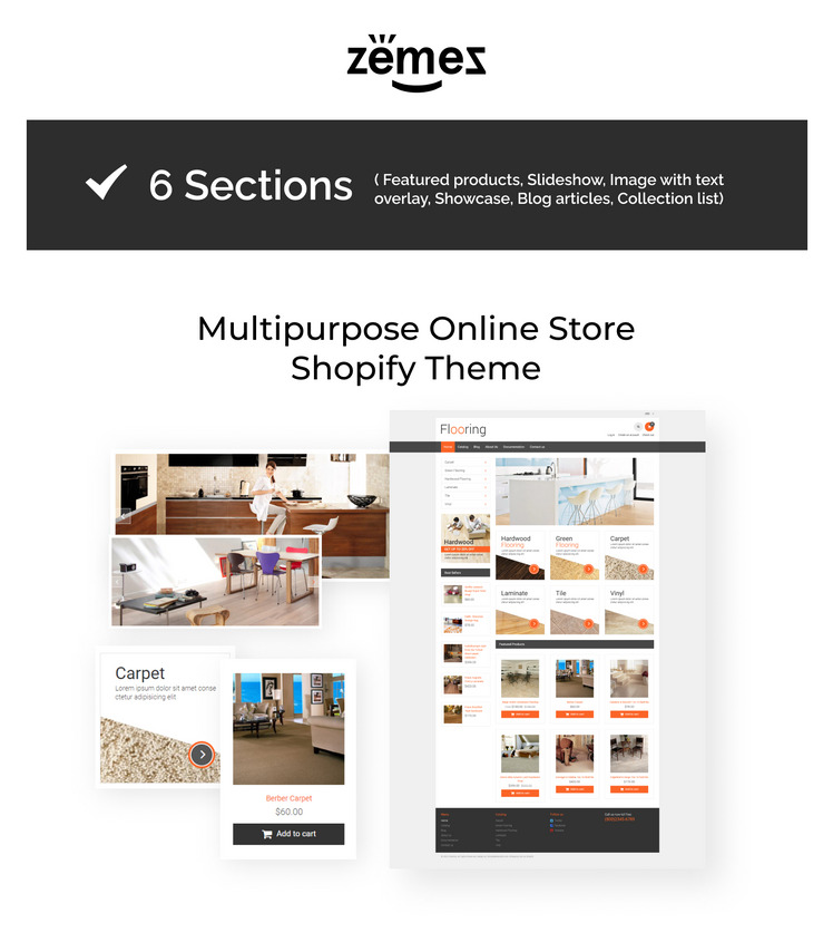 Flooring Responsive Shopify Theme #48702-1
