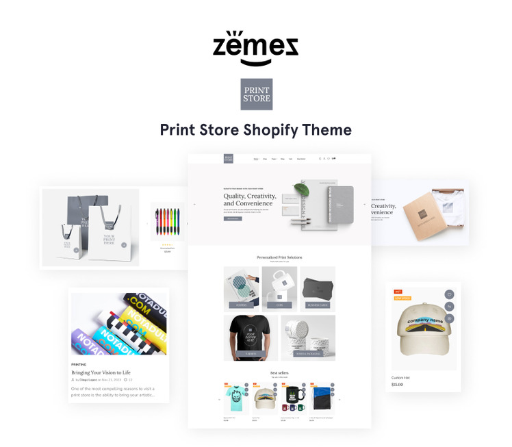 Modern Print Solutions Online Store Shopify Theme #51869-1