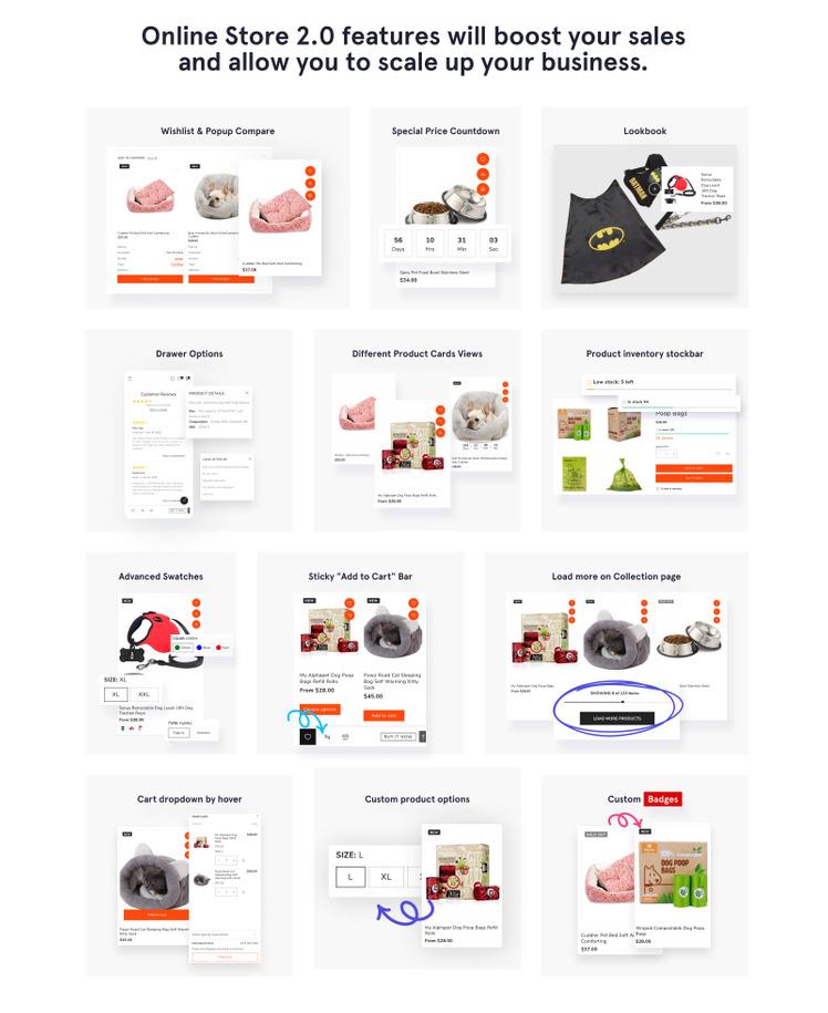 Animals and Pet Shop Responsive Online Store Shopify Theme #54004-3